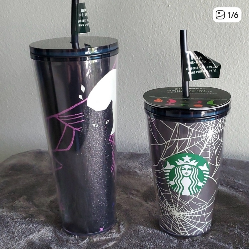 BNWT Starbucks glow in the dark Halloween set